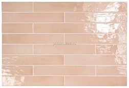 Equipe Manacor Blush Pink Розовая Глянцевая Настенная плитка 6,5х40 см