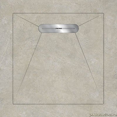 Aquanit Envelope Душевой поддон из керамогранита, цвет Code 592 Geometrics Taupe, 90х90
