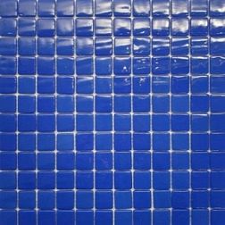 Gidrostroy Стеклянная мозаика QN-100 Синяя Глянцевая 2,5x2,5 31,7x31,7 см