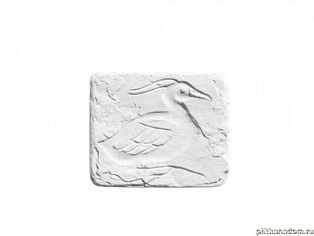 UniStone Птицы 3 Белый Вставка 14,3x14,3x2,5 см