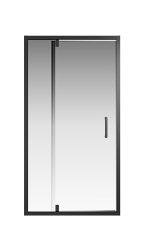 Creto Astra дверь распашная 1000мм, стекло прозр., проф. черный, 121-WTW-100-C-B-6 (260065)