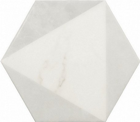 Equipe Carrara Hexagon Peak Напольная плитка 17,5х20 см