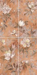 Kerama Marazzi Магнолия VT-B413-4x-11037R Панно 2 Оранжевое Матовое 60х120 (из 4 плиток) см