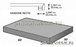Apavisa Metal Titanium Lapp Grad Angulo Ступень 29,75х59,55 см