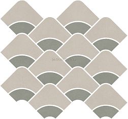 Kerama Marazzi Таделакт KMD2HID006BR Декор наборный бежевый светлый зелёный 30x28x0,9 см