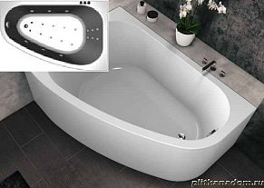 Kolpa San Chad Акриловая ванна, левая, комплектация Magic 170х120