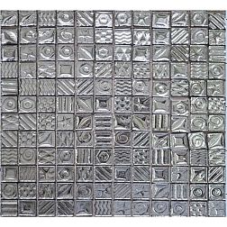 Росмозаика Мозаика стеклянная № 2170 Моно платина рисунок Мозаика 30х30 (2,3х2,3) см
