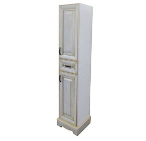 Mirsant Версаль Premium шкаф-колонна белое золото 1800*350*350