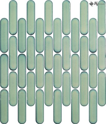 NS-Mosaic Rustic series R-343 Керамика Зеленая Глянцевая Мозаика 30х30 см