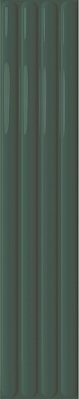 DNA tiles Plinto Out Green Gloss Зеленая Глянцевая Настенная плитка 10,7x54,2 см
