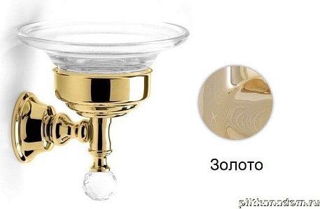 Webert Karenina КА500101 Мыльница из латуни, наконечники Swarovski, чашка из стекла, золото
