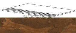 Qua Granite Rozetta Full Lapp Ступень с насечками 30х120 см