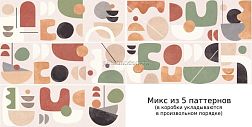Gracia Ceramica Wabi-Sabi Multi 01 Микс Матовая Настенная плитка 30х90 см