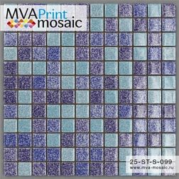 MVAPrintMosaic Мозаика стеклянная с напылением 25ST-S-099 Синий + Голубой 31,5х31,5 см