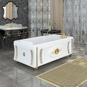 Fra Grande Руссильон Акриловая ванна 180х90, комплект панелей, исполнение золото