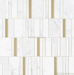 Allmarble Wall Altissimo Mosaico Barcode Lux M8HA Мозаика 40x40 см
