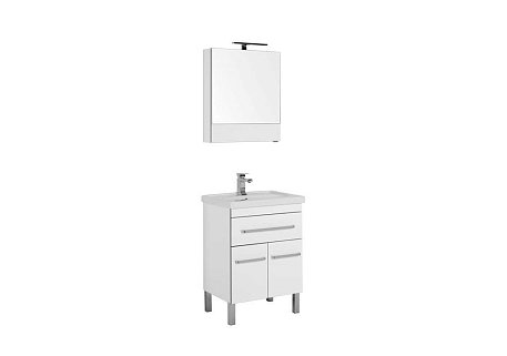 Комплект мебели для ванной Aquanet Сиена 60 белый (напольный 1 ящик 2 дверцы)
