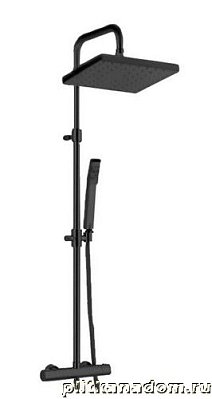Webert Shower Set EL980515560METAL Elio Душевая система с термостатом, душевым гарнтиуром (черный)