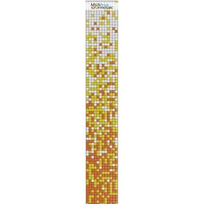 MVAPrintMosaic Растяжки 25RFL-S-168 Белый + Желтый + Оранжевый Мозаика 31,7х31,7 см (полоса 8 карт 31,7х31,7)