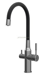 Lemark Expert LM5083GMN-Black Смеситель для кухни c гибким изливом, с подключением к фильтру