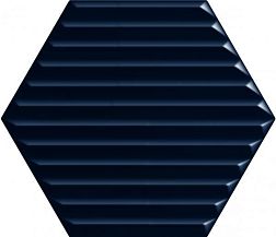 Paradyz Intense Tone Blue Heksagon Structure B Shiny Синяя Глянцевая Структурированная Настенная плитка 17,1x19,8 см