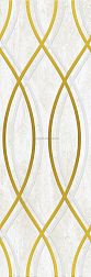 Eurotile Lia 34 Серый Глянцевый Декор 29,5х89,5 см