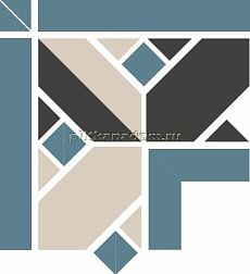 Top Cer York Blue Corner Микс Матовый Угол 16,6x16,6 см