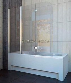 Koller Pool Waterfall Line QP96L Шторка на ванну из трех элементов, grape