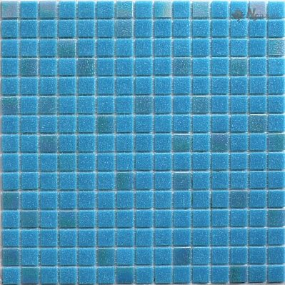 NS-mosaic Econom series MIX29 Мозаика стеклянная синяя (сетка) 32,7х32,7 (2х2) см