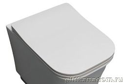 White Ceramic Idea, быстросъемное тонкое сиденье с микролифтом, черный матовый