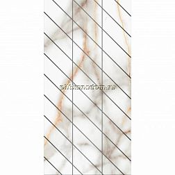 Ametis Supreme Ferrum Фальшмозаика SM03 Corner Белый Полированный Декор Левый 30x60 см