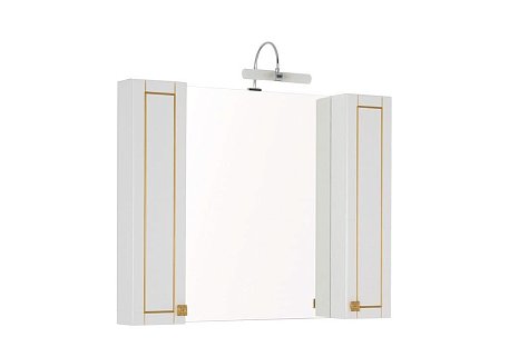 Зеркало-шкаф Aquanet Честер 105 белый/золото