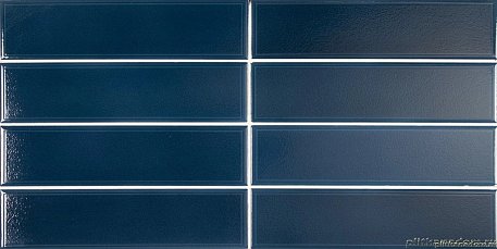 Equipe Limit Bleu Izu Синяя Глянцевая Настенная плитка 6x24,6 см