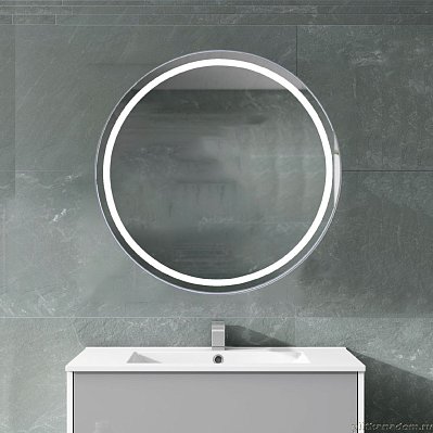Xpertials Olekr, зеркало 80 см, LED свет, вкл/выкл с диммером, антизапотевание, профиль глянцевый хром