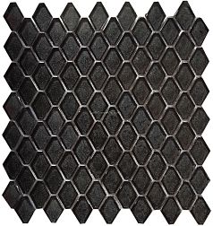 Caramelle Alchimia Diamanti Nero Черная Матовая Мозаика 28,2х31х6 (0,7х4,2) см