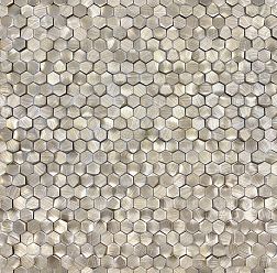 Caramelle Alchimia 3D Hexagon Gold Серая Глянцевая Мозаика 29,7х30,6 (0,8х1,4) см