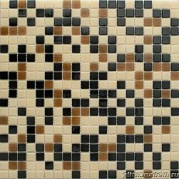 NS-mosaic Econom series MIX15  Мозаика стеклянная черно-коричневая 32,7х32,7 см
