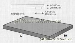 Apavisa Metal Titanium Lapp TOP Angulo Ступень 59,55х59,55 см