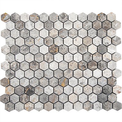 Starmosaic Wild Stone Hexagon VLgP Мрамор Мозаика 30х30 (2,3х2,3)