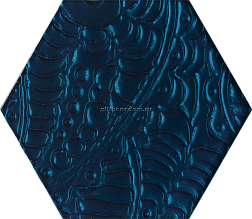 Paradyz Urban Colours Blue Inserto Szklane Heksagon Декор 19,8х17,1 см
