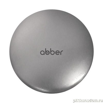 Накладка на слив для раковины Abber AC0014MS серебряная матовая, керамика