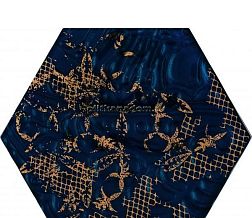 Paradyz Intense Tone Blue B Glass Heksagon Синий Глянцевый Декор 17,1x19,8 см