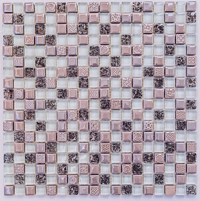 Bonaparte Мозаика стеклянная с камнем Plaza 30х30 (1,5х1,5)