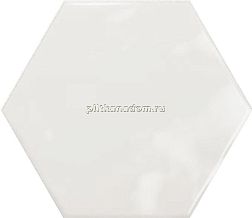 Ribesalbes Geometry Hex White Glossy Белая Глянцевая Настенная плитка 15х17,3 см