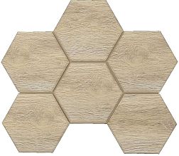 Ametis Selection SI01 Oak Hexagon Серая Неполированная Мозаика 25х28 см