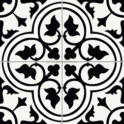 Prissmacer Dover Black Pre. Черно-белый Матовый Керамогранит 45x45 см