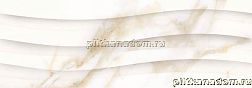Сeramiche Ricchetti Marble Boutique Wave Calacatta White Бежевый Глянцевый Ректифицированный Керамогранит 30х90 см