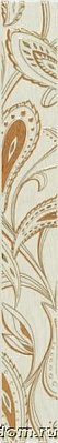 Alma Ceramica Индира 53ДЕ004 Бордюр на белом коричневый 50х6,7