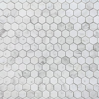 Caramelle Pietrine Hexagonal Dolomiti Bianco Pol Hex Серая Полированная Мозаика 28,9х29,2х7 (2,3х4) см