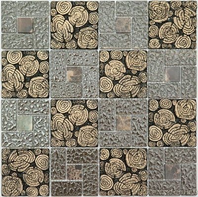 NS-mosaic Exclusive series S-846 Стекло, полимер Мозаика 29,5х29,5 (7,2х7,2) см